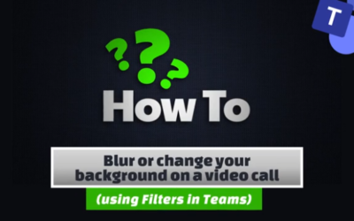 Blur or change your background on a video call