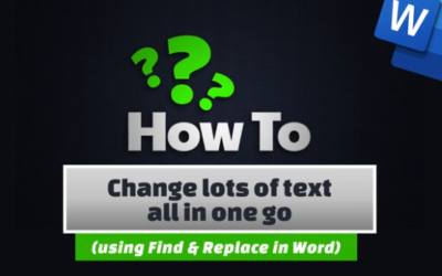 Change lots of text all in one go