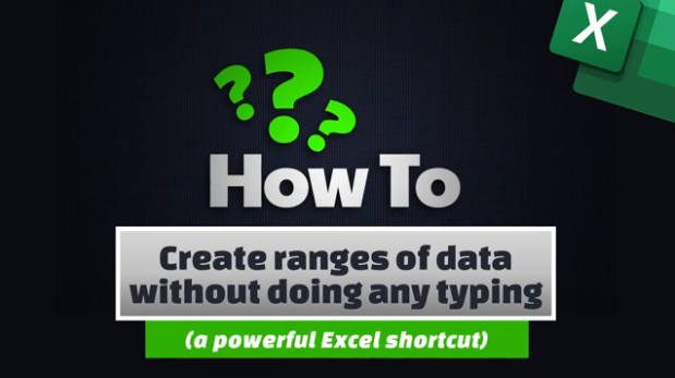 Create ranges of data without doing any typing
