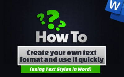 Create your own text format and use it quickly