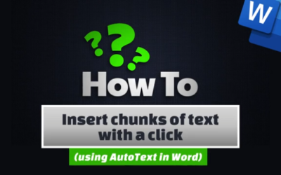 Insert chunks of text with a click