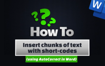 Insert chunks of text with short codes