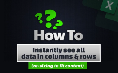 Instantly see all data in columns & rows
