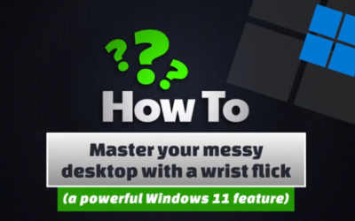 Master your messy desktop with a wrist flick