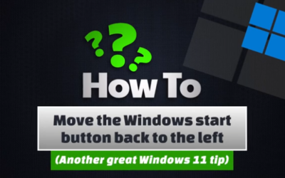 Move the Windows start button back to the left