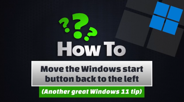 Move Again Button Move the Windows start button back to the left | Acantha