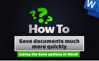 Save documents much more quickly