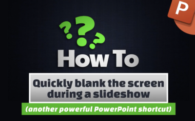 Quickly blank the screen during a slideshow
