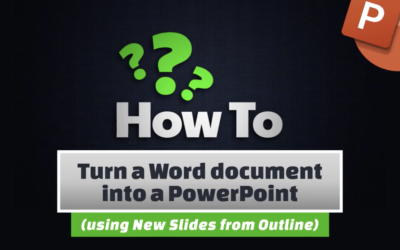 Turn a Word document into a PowerPoint