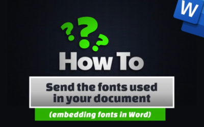 Send the fonts used in your document