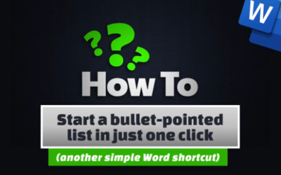 Start a bullet-pointed list in just one click
