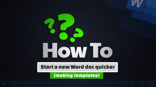 Start a new document quicker | Acantha
