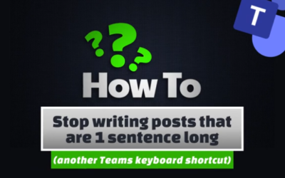 Stop writing posts that are 1 sentence long