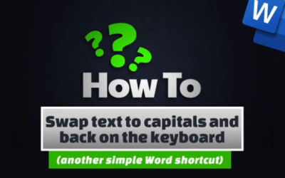 Swap text to capitals and back on the keyboard
