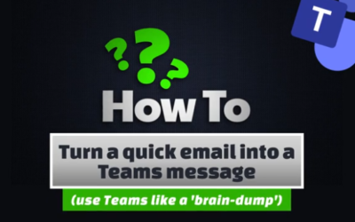 Turn a quick email into a message
